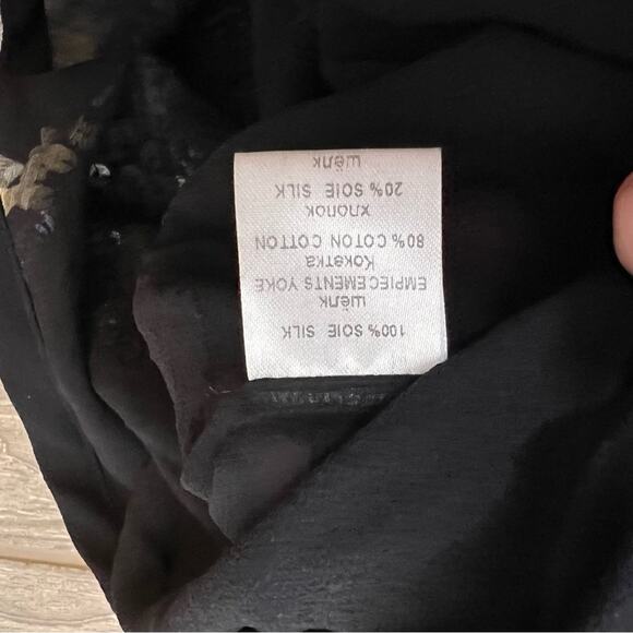 Barbara Bui silk sequin owl top semi sheer sz 38 - Picture 5 of 8